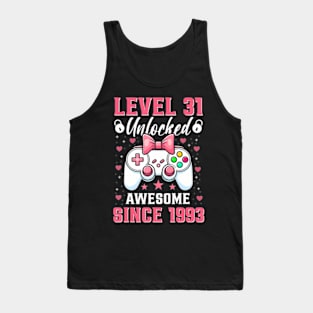 Level 31 Unlocked 31 year old 31st birthday gamer girl Tank Top